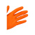 爱马斯(AMMEX) 一次性橙色丁腈手套 钻石纹理无粉 GWONHD48100