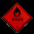 易燃液体3类铝板菱形标志牌危险品车油罐车标识安全告示牌反光贴 25*25易燃液体3类（贴纸）*1张