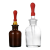 玻璃滴瓶白色棕色滴瓶红胶头滴管实验室液体分装瓶精油滴瓶定制 白色滴瓶头60ml 含胶头 配件