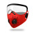 口罩赛博朋克洋派时尚万圣节防尘防风保暖气阀护目镜一体骑行面罩 红色（带眼罩）