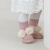 迪士尼（Disney）婴儿学步鞋步前鞋子中筒袜子春秋仿滑室内公主泡泡花软底点胶可爱 粉色泡泡花 110mm 建议0-6个月