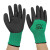 手套劳保橡胶带胶乳胶耐磨工地工作搬运塑胶防滑透气建筑干活加厚 黑绿发泡(1双) 均码