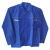 夏季长袖工作服套装男士透气薄款工厂车间工地干活劳保服定制上衣 蓝色灰块长袖（上衣裤子） 160S