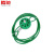 腾驰 轮式缆绳锁 可调节钢缆安全锁具阀门锁 直径3.8mm长2米绿色