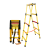 绝缘伸缩梯鱼竿梯玻璃纤维梯子电工用工程梯人字梯竹节梯电力绝缘 4米
