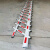 汇一汇 升降道闸栏杆 铝合金八角挡车杆双杆带栅栏 85*45mm长度3米 红白色