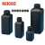 NIKKO试剂瓶塑料瓶样品瓶HDPE瓶圆形方形黑色遮光防漏50-2000ml 250mlt方形窄口