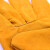 TWTCKYUS电焊工手套三层反绒牛皮劳保耐磨短款耐磨防烫耐高温工作专用防护 黄色 均码