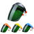 仁聚益电焊面罩防护焊工焊接焊帽氩弧焊面屏面具眼镜气保焊 晟盾黑顶+绿色面屏 S
