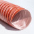 达维塔  高温风管 红色矽胶硫化热风管高温软管耐高温钢丝管通风管  内径25mm/4米