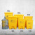 医疗垃圾桶医院诊所实验室专用加厚废物黄色污物桶商用带盖 【黄色】20L脚踏垃圾桶(医疗)