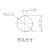 TYPE-B航空插头打印机口B母方形USB母转公面板延长线 LB22-CA-UB-003(0.3米) A196 塑胶螺母