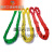 适用国标柔性双耳两头扣圆形软吊装带起工业行吊车吊树吊带绳2T3 5吨8米 红色