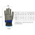 防割手套5级316不锈钢防切割劳保园艺安全安保防护防刺钢丝手套 XL 1706蓝扣