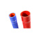 红色矽胶钢丝波纹管万能通风管耐高温压夹布水管300度进气橡胶管 钢丝管 内径40mm（长800mm）