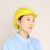工厂工作帽子生产车间劳保帽子厨房做饭防油烟防尘纺织女工帽 全布101黄顶黄色帽舌 均码（5562cm）