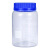 鸣固 高硼硅玻璃大口蓝盖试剂瓶带刻度样品瓶 广口瓶 化学实验密封瓶 250ml+硅胶垫