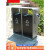 户外不锈钢分类垃圾桶公园景区大号金属环卫果皮箱市政室外垃圾箱 KS3400双分类桶咖色