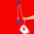 定制手拉尼龙绳丙纶牵引捆绑绳省力滑车家用轴承铁滑轮微型小吊轮绳子 蓝色吊勾款0.3吨钢轮