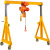 适用龙门架移动小型拆卸升降吊架电动工字钢简易航吊起重机龙门吊 加厚1吨 2.5米*2.5米【现货】