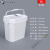 长方形桶加厚水桶储水塑料桶带盖小方桶方型密封桶20kg5升10L 正方形桶-8L-透明 装水16斤