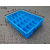 加厚塑料箱分格周转箱多格分类盒工具箱30格40格熟胶盒零件螺丝筐 16格外径49x30x5cm 蓝色加厚