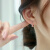 世纪约定施华洛世奇S925银针气质方块耳环简约高级感精致百搭圆圈耳扣日常 方块耳圈 玫瑰金一对