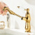 莎庭（SARTILL）法式复古抽拉式水龙头全铜面盆洗手龙头浴室冷热水头 金色