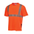 安大叔JJ-E774圆领反光T恤 3M反光材料100%涤纶透气鸟眼布 一件装 荧光橙（加LOGO） M 