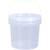 PP级圆形塑料桶带盖小白水桶加厚密封油漆桶空桶5L25升20公斤 3L橘色