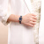 阿玛尼（ARMANI EXCHANGE）手表女士 时尚蓝色小方表石英欧美腕表 生日礼物送女生AX5722