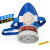 唐丰可换活性炭单罐防毒面具喷漆农药防油漆化工异味防毒口罩面罩 蓝色 唐丰防毒口罩1个