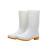 久瑞 JZH07 防滑防水白色雨靴 耐油耐酸碱劳保防护雨鞋 中低筒 37码 