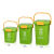 垃圾分类垃圾桶厨房手提桶圆桶10L带盖带提手大号厨余餐厨绿 8L手提储物桶绿色