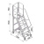 铝合金平台梯移动登高梯检修爬梯工业踏步梯跨线桥工程梯踏台楼梯 8阶2米加护栏合金白 质量