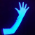 手影舞荧光手套蓝色发光夜光手套年会手指舞道具紫光舞台黑光灯 蓝白短手套一双20cm长 31-40W
