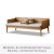方迪罗汉床实木新中式沙发床冬夏两用北欧小户型客厅沙发双人沙发榻 橡木原木色 垫子米白+炕几