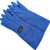 加气站液氮干冰液氧防寒防冻液化气站宝蓝色复冷库耐低温手套 特殊长度可订做