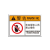 机械设备标识 安全警告标示车床警示贴PVC 35x90cm 必须按规程操作 1H00328 未经授权人员禁止操作(PVC) 40x100cm