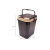 努师傅  CZT04 茶渣桶 塑料按压式方形茶水桶 10L 商用办公室手提垃圾桶 过滤垃圾筒 棕色