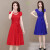 狄菲奥连衣裙2024夏季雪纺连衣裙小矮个子2024年女装30 红色 红色 XL