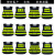 佳护 反光背心驾校施工安全绿化马甲环卫反光服公路反光衣可印字 果绿网黄条