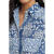 拉夫劳伦（Ralph Lauren） 618女士合身拼布花朵薄纱衬衫 Blue/Cream MD