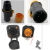 3芯LED显示屏公母防水电源航空插座D型YF替代NEUTRIK用欧姆插头 橙黑色公头防水