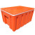 送餐塑料保温箱冷藏箱商用加热车载户外大号外卖保鲜箱60L升 60L橘色 箱盖分离