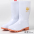 EVA白色食品卫生靴加绒食堂厨房工厂专用雨靴防滑耐油高筒棉水鞋 高度30cm左右：白色（牛筋底-不加棉） 40