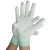PU浸塑胶涂掌涂指 尼龙手套劳保工作耐磨防滑 干活薄胶皮手套女士 白色涂掌手套(12双) S
