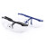 稳斯坦 WF042 防护眼镜 防飞溅防尘打磨眼镜防风沙防冲击眼镜伸缩腿 蓝架白片(60个)