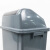 海斯迪克 gnjz-1275 塑料长方形垃圾桶 环保户外翻盖垃圾桶 可定制上海分类垃圾桶 60L有盖 灰色