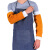 牛皮焊接护袖防烫焊工电焊肘部防烫隔热耐高温防火线防护劳保套袖 白帆布护袖